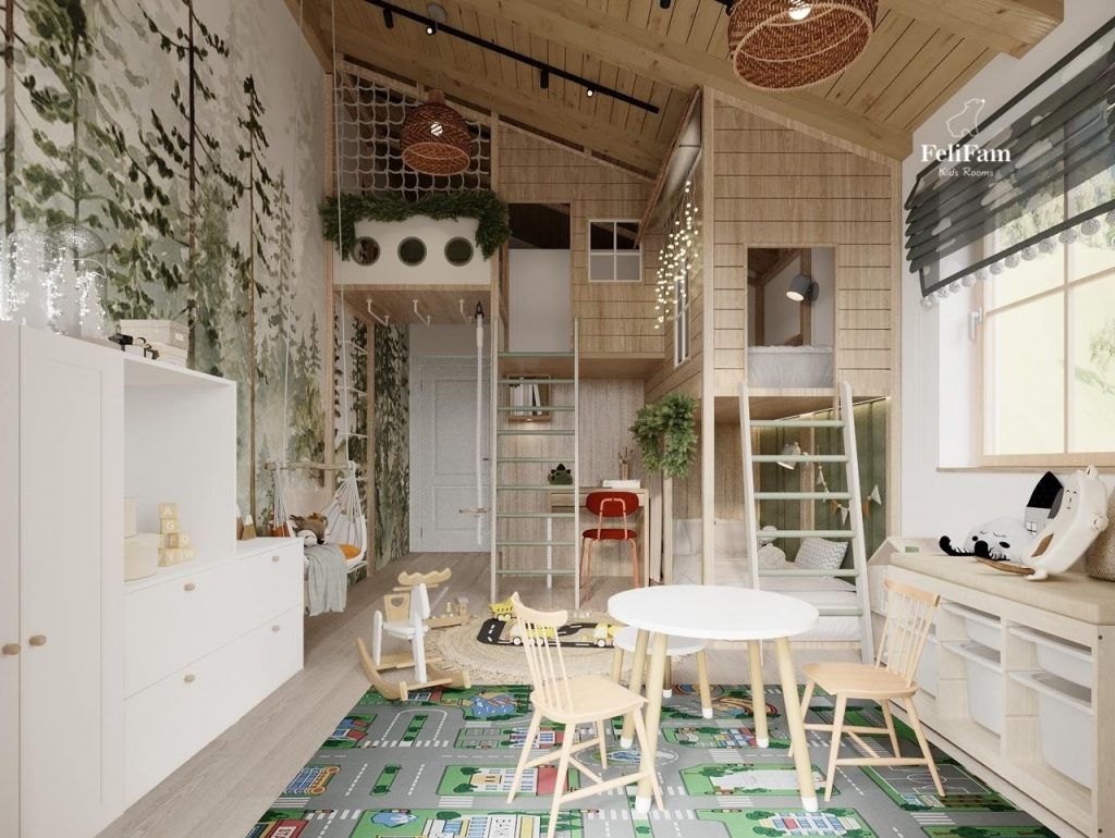 Казкова дитяча кімната для цікавих ігор