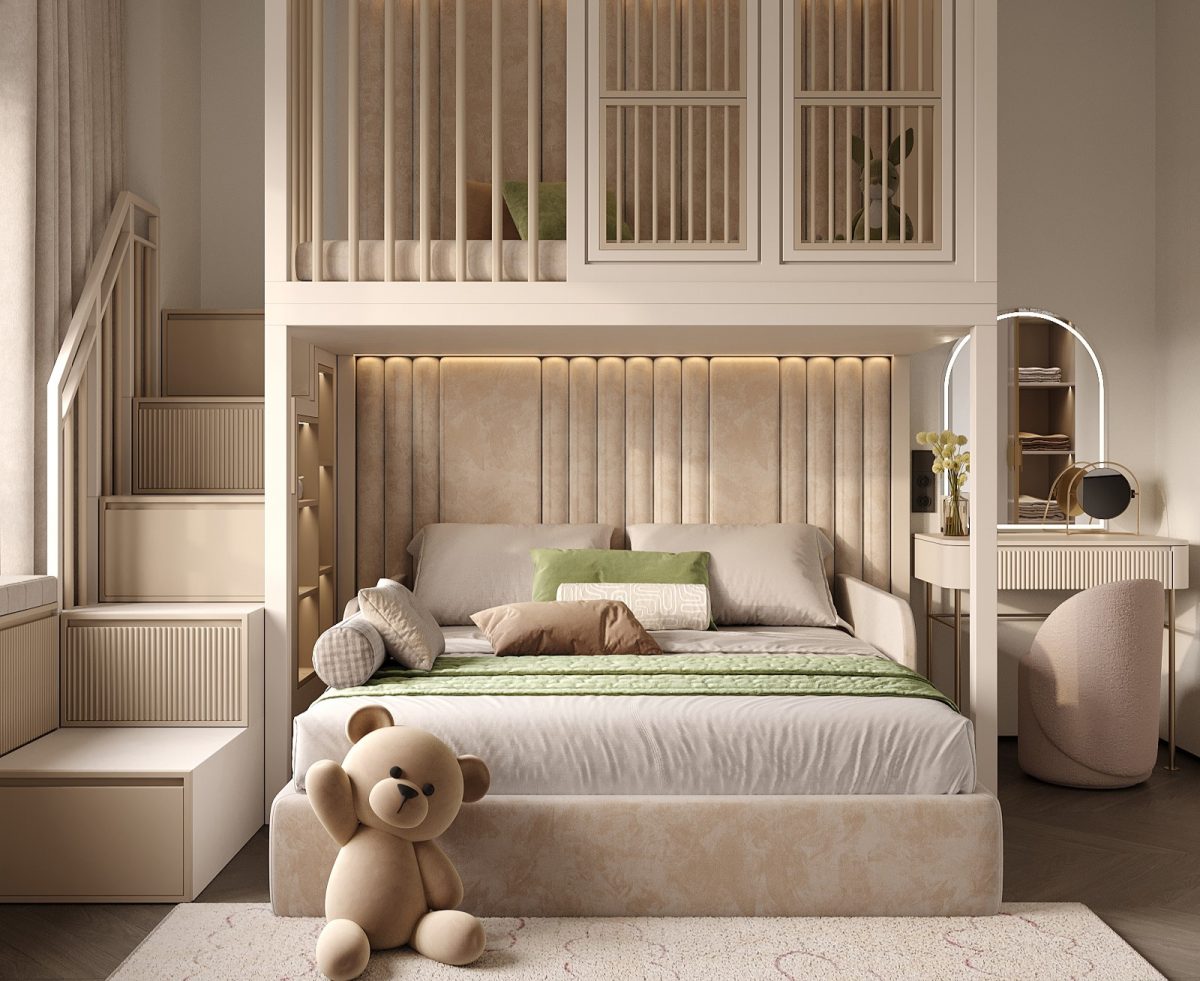 Дизайнерское оформление детской комнаты для девочки 2 лет