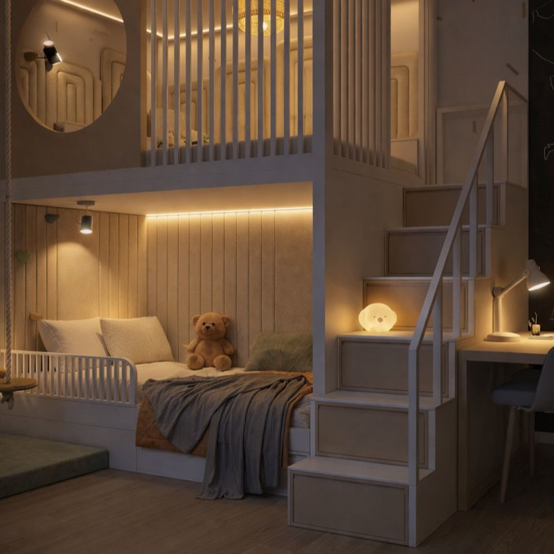 Lighting plays an important role in children’s interiors